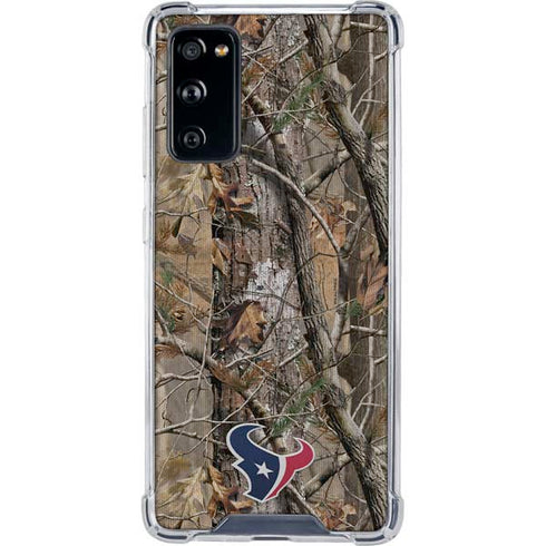 NFL Houston Texans Realtree AP Camo Galaxy S20 FE Clear Case